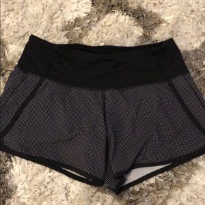 Lululemon Run Times Short- black with white dots